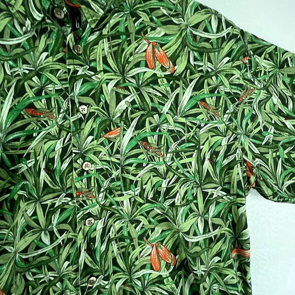 Gap Shirt Tag Size XXL (14-16) Juniors Tropical Bugs Short Sleeve Collared - Picture 5 of 12